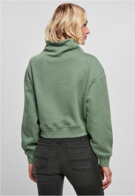 Ladies Organic Short High Neck Crew
