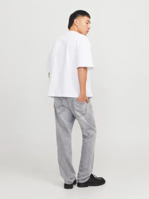 Ljusgrå jeans relaxed fit herr - CHRIS