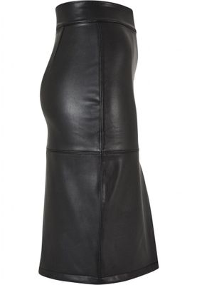 Women's synthetic leather pencil skirt