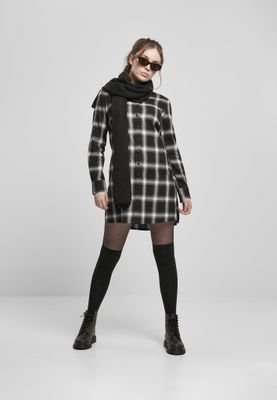 Checkered short shirt dress