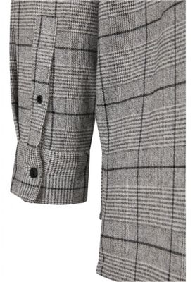 Long Oversized Checked Greyish Shirt