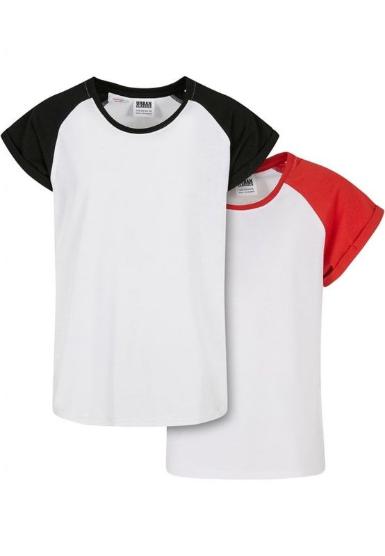 Girls Contrast Raglan Tee 2-Pack