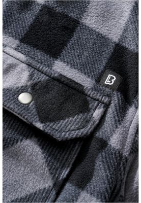 Lumber shirt jacket in fleece - gray/sort