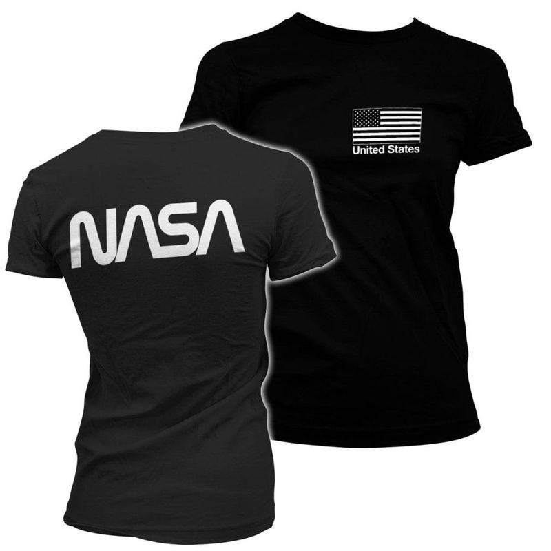 NASA black flag girly T-shirt