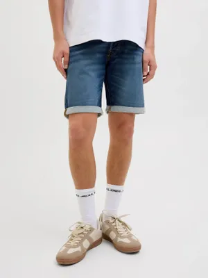 Icon moderna denimshorts med normal passform blå