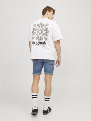 Blue denim shorts in regular fit for men