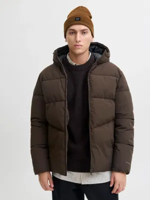 Brun ribbstickad mössa Jack & Jones