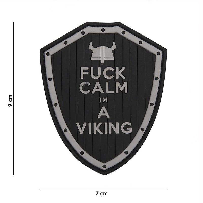 F*ck calm - Sort/grå - PVC plaster