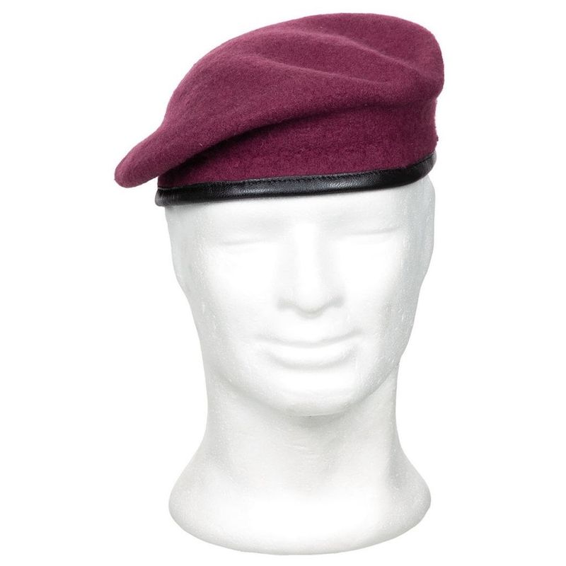 Burgundy military berets
