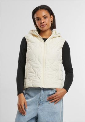 Women's lightweight quilted vest with hood