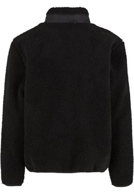 Sporty fleece jacket for men with zipper and breast pocket