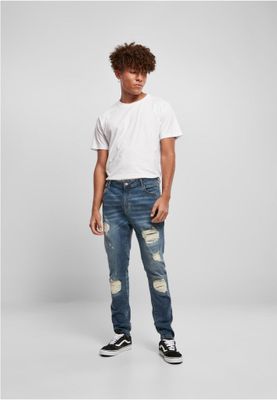 Heavy Destroyed Slim Fit Jeans