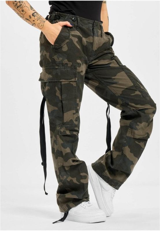 M-65 damecargobukser i mørk camo