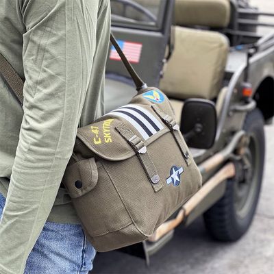 Canvas messenger bag - C47 Skytrain D-Day