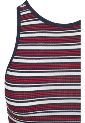 Stribet sweater uden arme