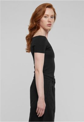 Belly shirt with open shoulders