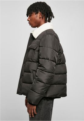 Sherpa Collar Padded Shirt Jacket
