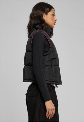 Ladies' reversible short puffer vest