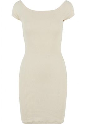 Ladies Off Shoulder Rib Dress