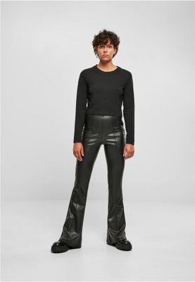 Ladies Synthetic Leather Flared Pants