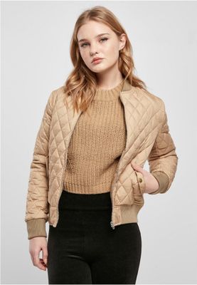 Jacket with diamond quilted nylon ladies
