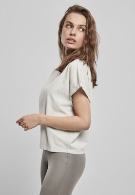 Kort t-shirt til kvinder med sænket arm
