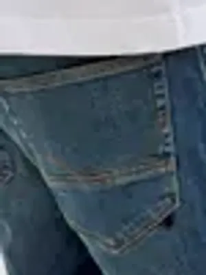 Fox Denim Shorts Normal Passform Blå Medelhög Midja