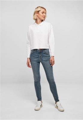 Ladies Mid Waist Skinny Jeans