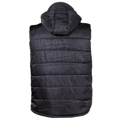 Lined vest with detachable hood