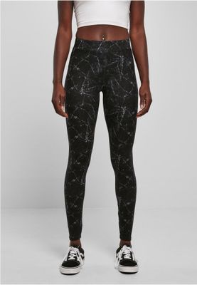 Black marble leggings