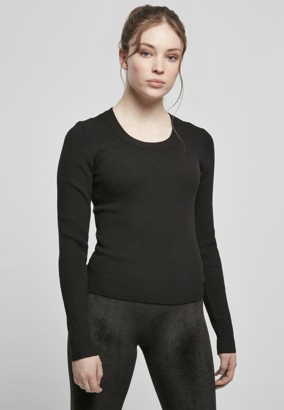 Ladies Wide Neckline Sweater