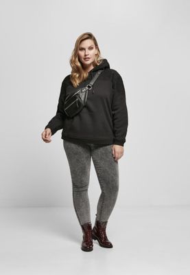 Black hoodie with lace lady