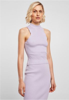 Ladies Short Rib Knit Turtleneck Top