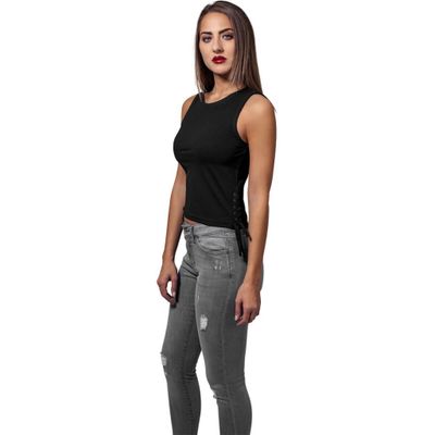 Ladies Lace Up Cropped Top