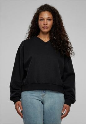 Short-sleeved V-neck sweater for ladies.