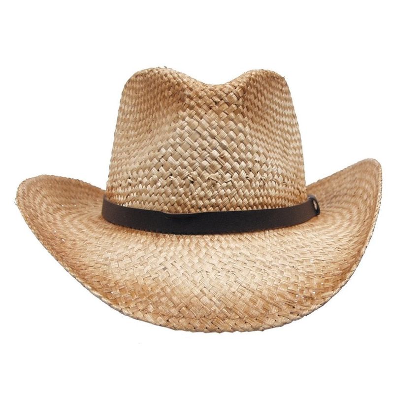 Straw hat with single strap