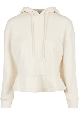Hoody with ruffles in organic cotton