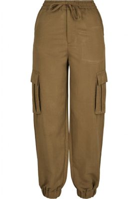 Cargo pants in viscose pond