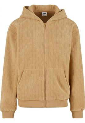 Jaquard Velvet Zip-Hoody