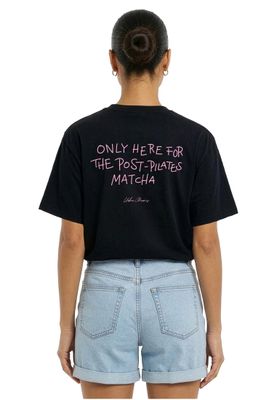 T-shirt för dam i bomullsjersey – svart