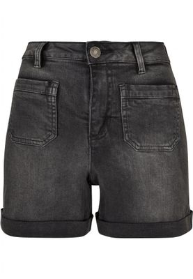 Women's high-waisted denim shorts