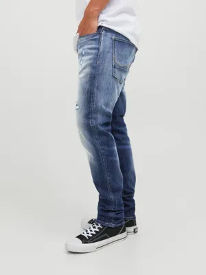 Slim fit jeans med slitningar och revor - GLENN