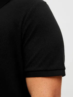 Svart plus size pikétröja herr – Jack & Jones