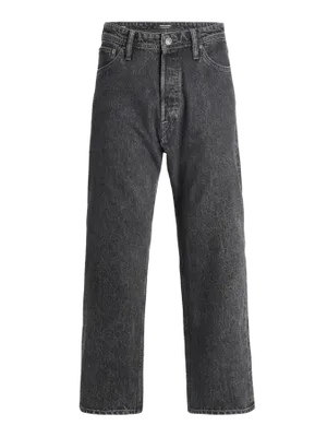 Svart baggy fit jeans med struktur - ALEX