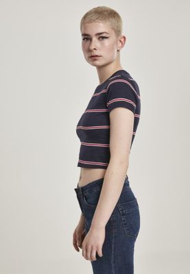 Striped sweatshirt lady