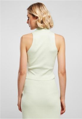 Ladies Short Rib Knit Turtleneck Top