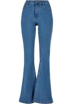 Ladies Organic High Waist Flared Denim Pants