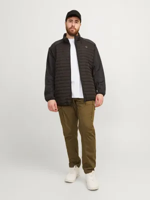 Vit plus size T-shirt herr med broderi – Jack & Jones