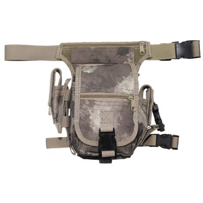 Hip bag with leg and belt fixation