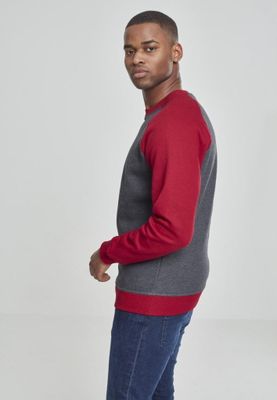 Tvåfärgad raglan sweatshirt